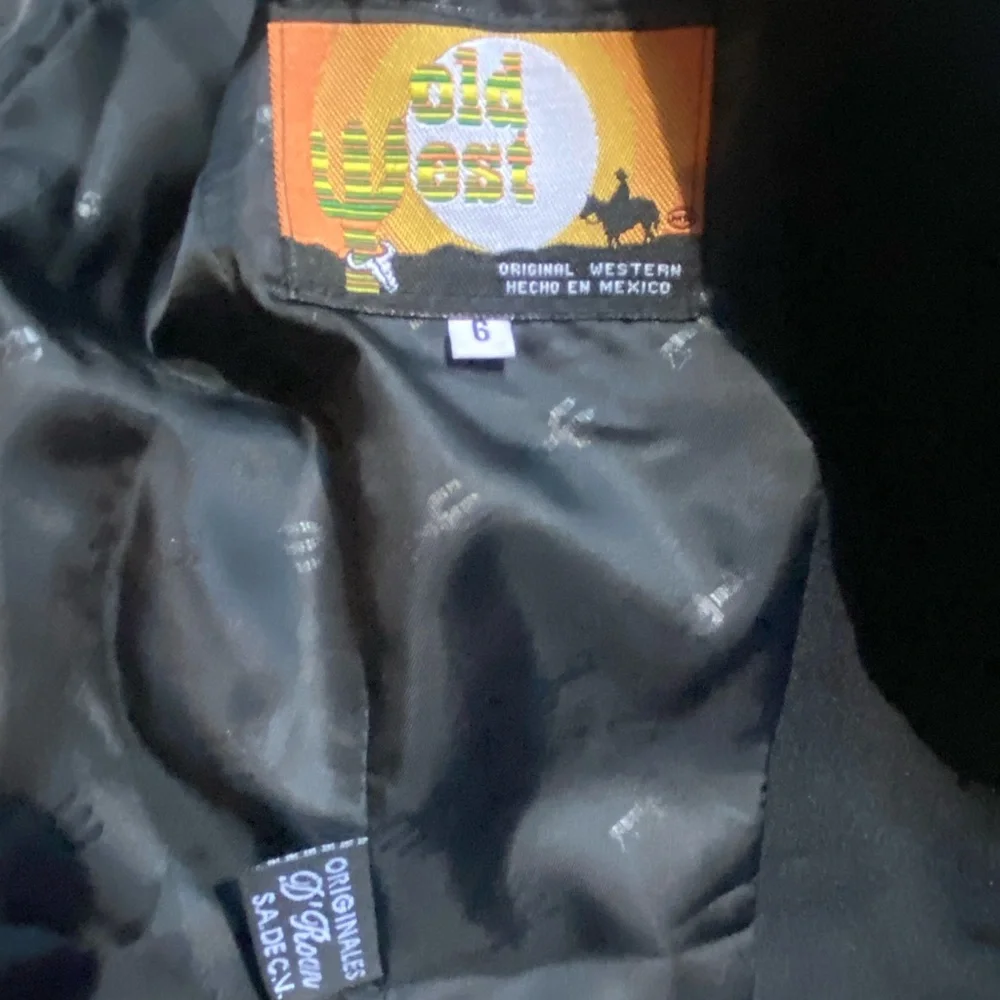 Old West Kids Black and Cream Blazer - Picture 4 of 8